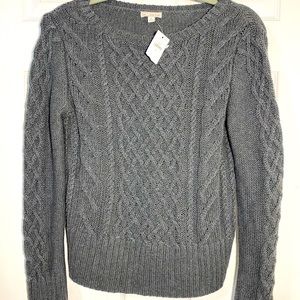 GAP Small NWT Cable Knit Sweater Gray